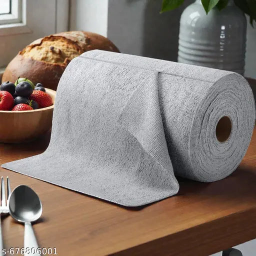 Microfiber Cleaning Cloth Roll 20 Pcs, Reusable Kitchen Towel Roll, Ultra Absorbent Lint Free Washable Kitchen Cleaning Cloth, Tearable Dusting & Glass Cleaning Cloth, 25 x 25 cm