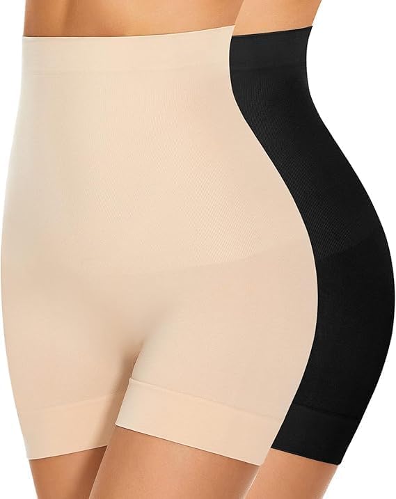 Women's High Waist Shapewear with Anti Rolling Strip Tummy Control Tucker Waist Slimming Panties Women Shapewear Underwear Women Waist Shaper Shapewear (Black) | Tummy Tucker| Seamless Body Shaper | Shorts Under Dress